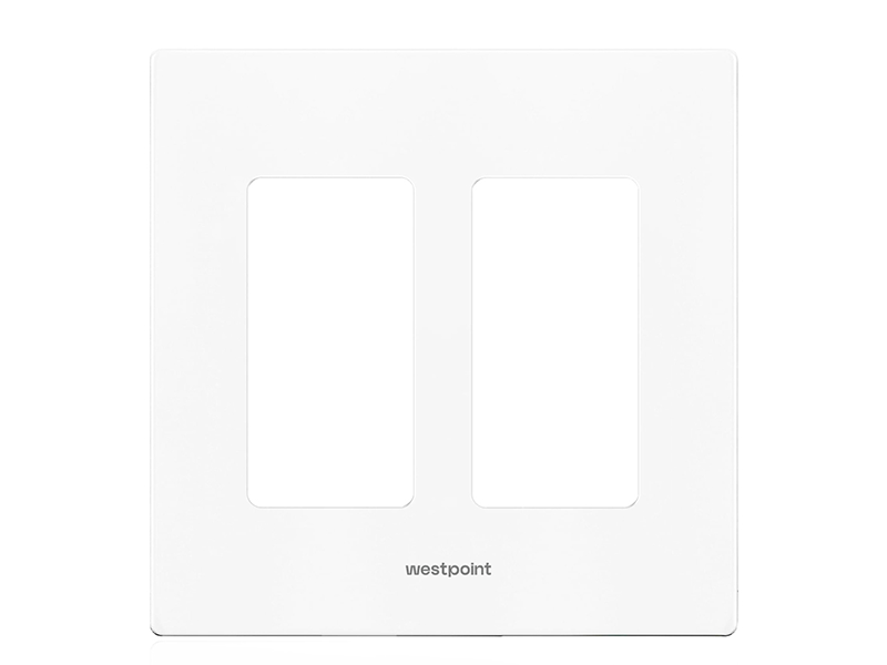 Westpoint Two Gang Standard Size Decorative Screwless Wall Plate