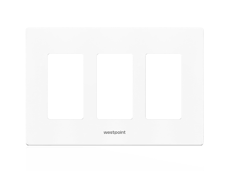 Westpoint Three Gang Standard Size Decorative Screwless Wall Plate